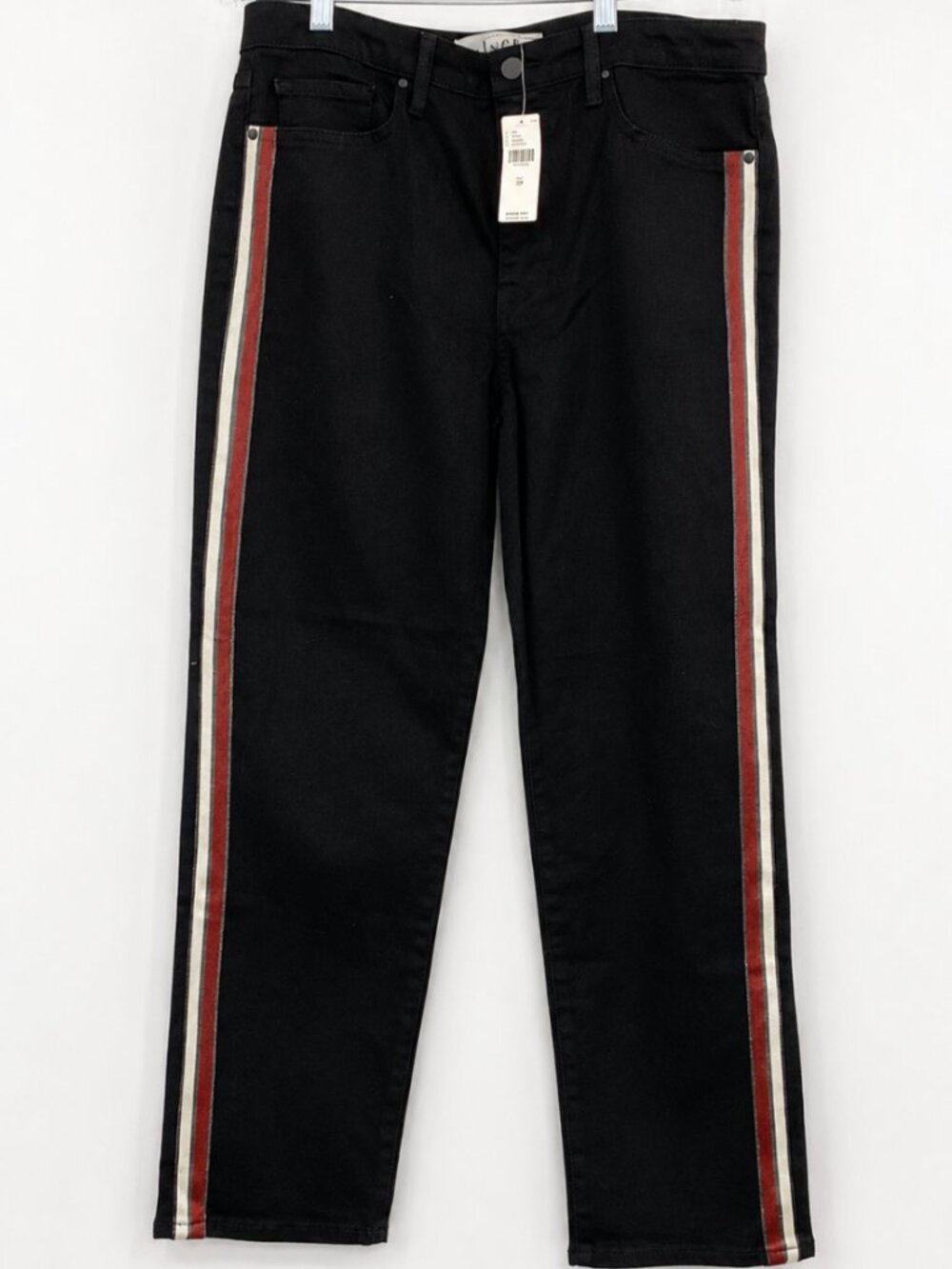 Velvet by Graham & Spencer Anthro Black Straight Leg Denim Jeans Size 30 W 28 L